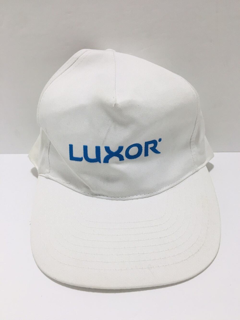 Vintage Luxor Las Vegas Hotel Snapback Hat Color White Cap Headmost Brand Rare